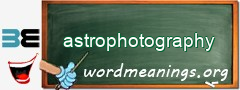 WordMeaning blackboard for astrophotography
